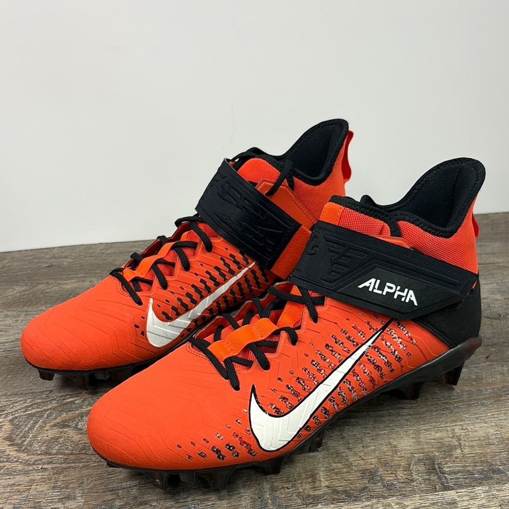 Nike Alpha Menace Pro 2 Mid ‘Team Orange’ AQ3209-801 Size 11.5